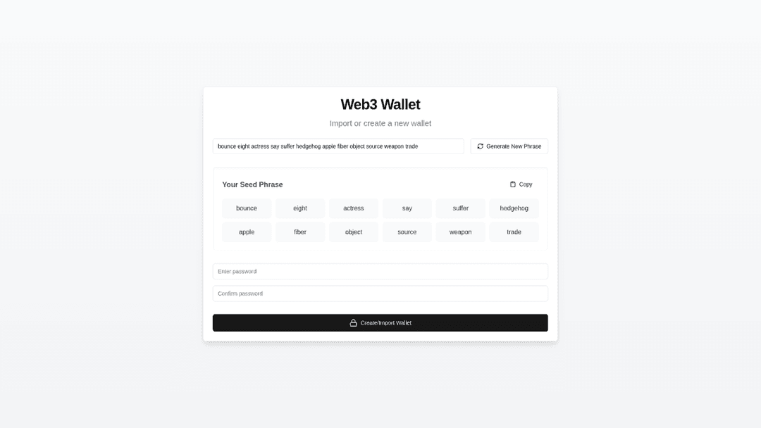 Web3 Wallet Generator